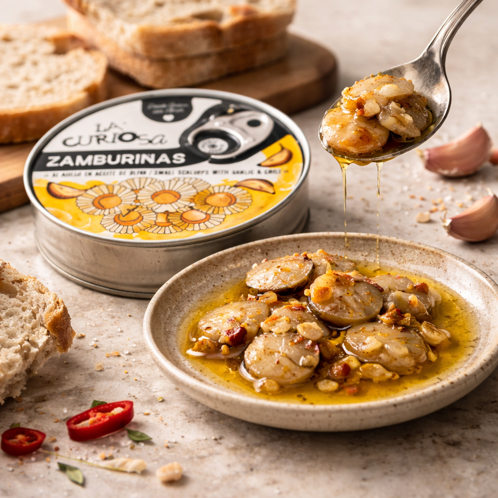 Zamburiñas al Ajillo — La Curiosa (110 g)