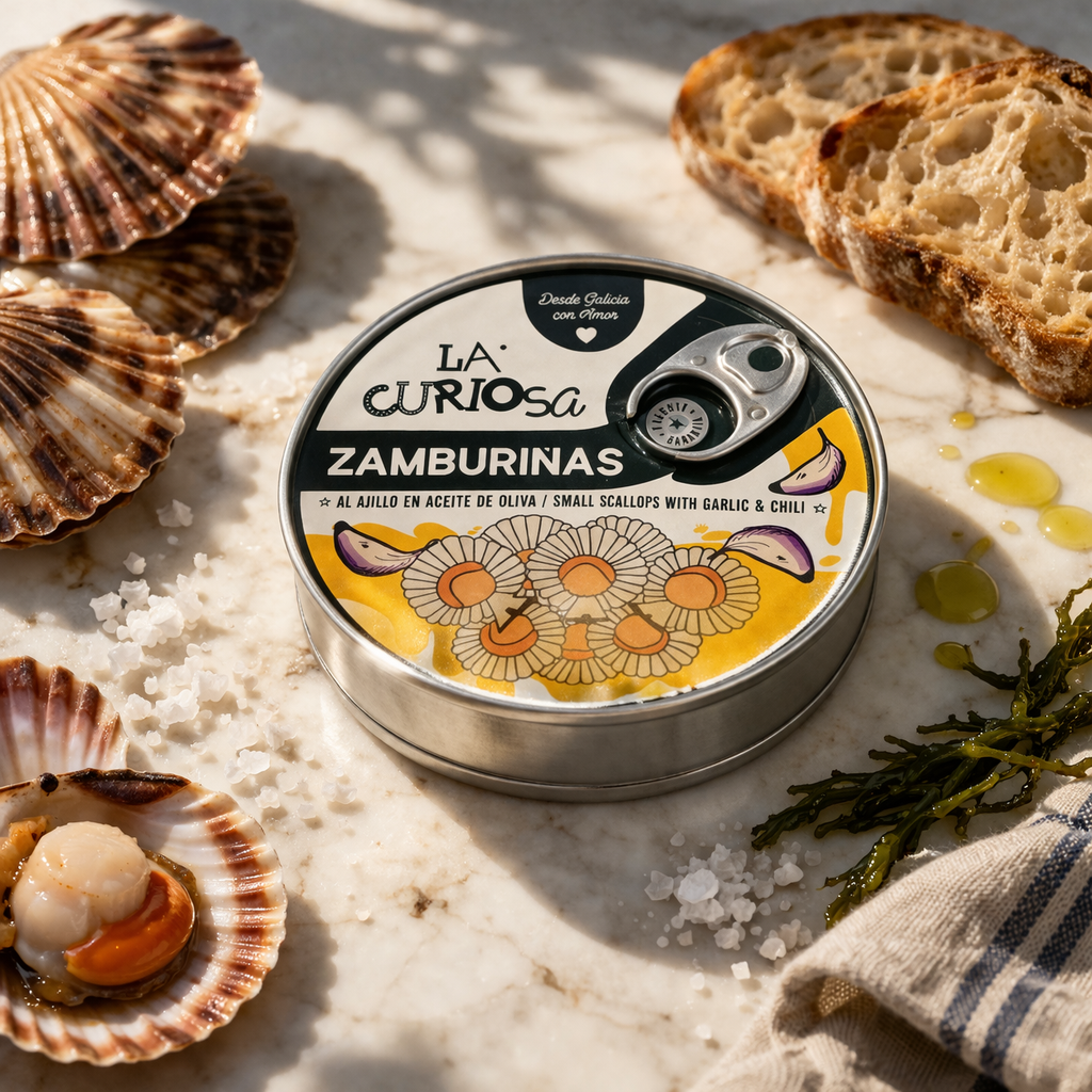 Zamburiñas al Ajillo — La Curiosa (110 g)