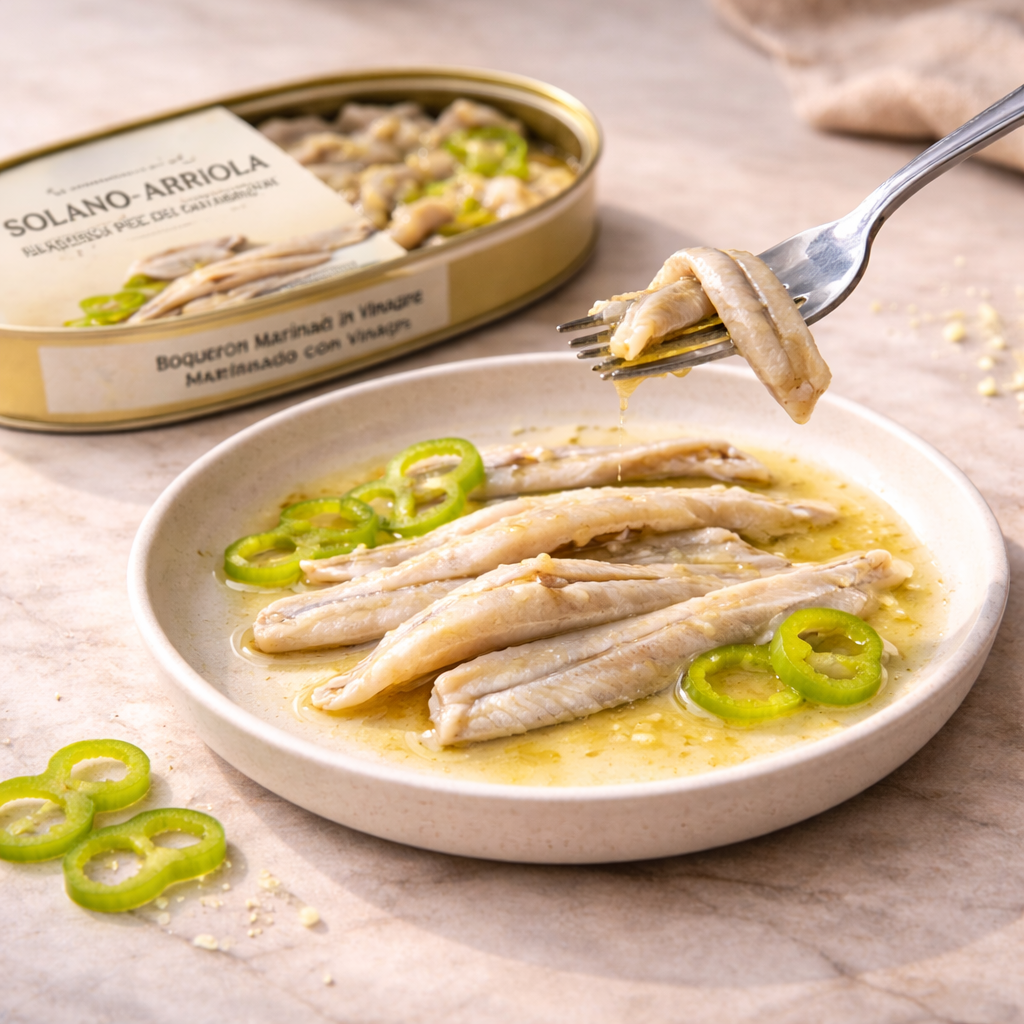 Boquerones en Aceite de Oliva — Solano Arriola (150 g)