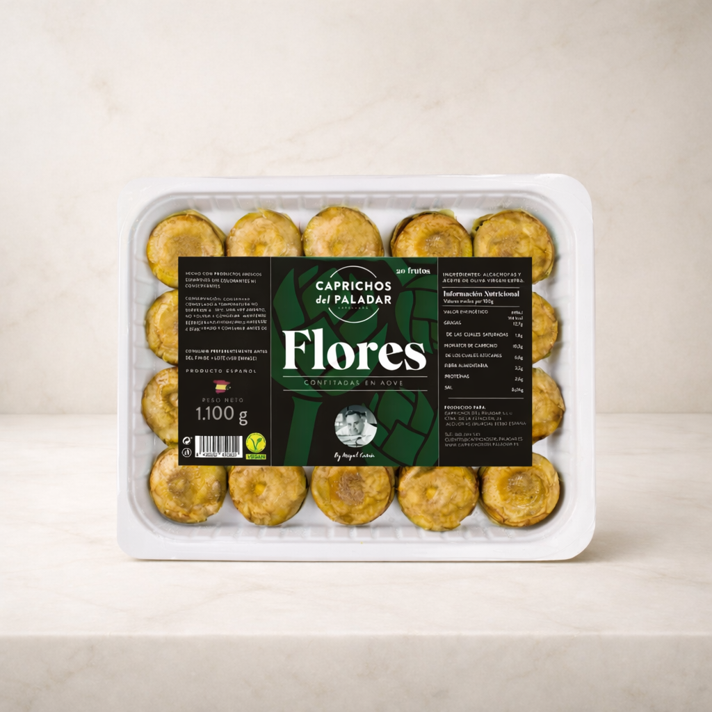 Flor de Alcachofa Confitada en AOVE – 20 Piezas (1.1 kg)